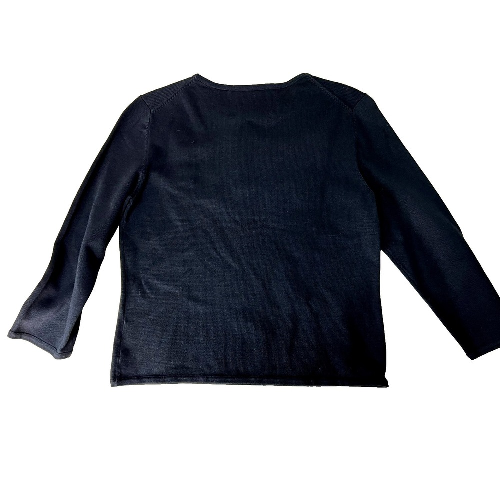 Michael Simon Vintage 2001 Collectable Beaded USA Map Black Spun Silk Top SZ S - Picture 5 of 5